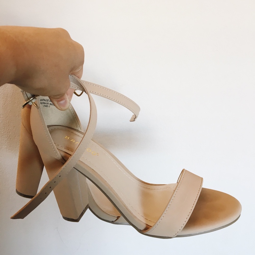 Nude Sandal Block Heel